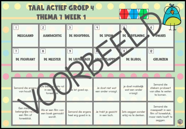 TAAL ACTIEF WOORDENSCHAT MINI LOCO GROEP 4 THEMA 7 - Afbeelding 2