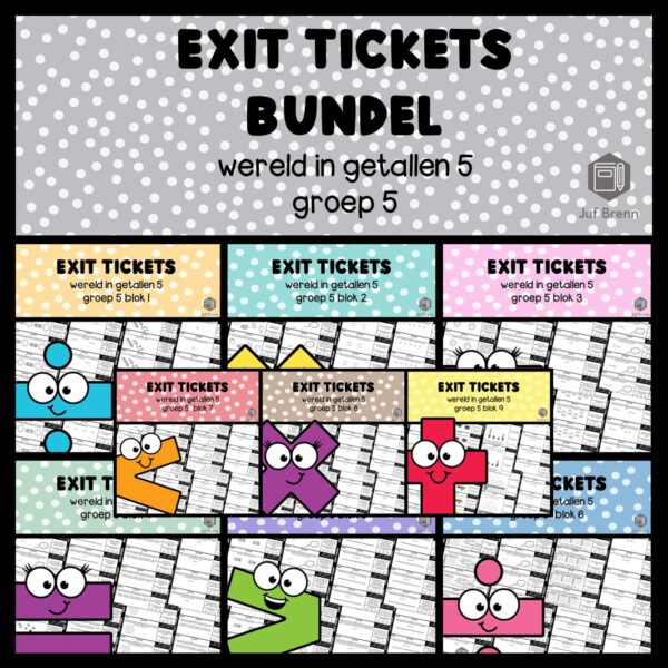 EXIT TICKETS WERELD IN GETALLEN 5 BUNDEL GROEP 5