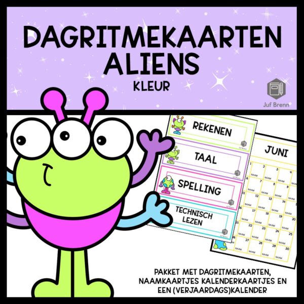 DAGRITMEKAARTEN THEMA ALIENS #2