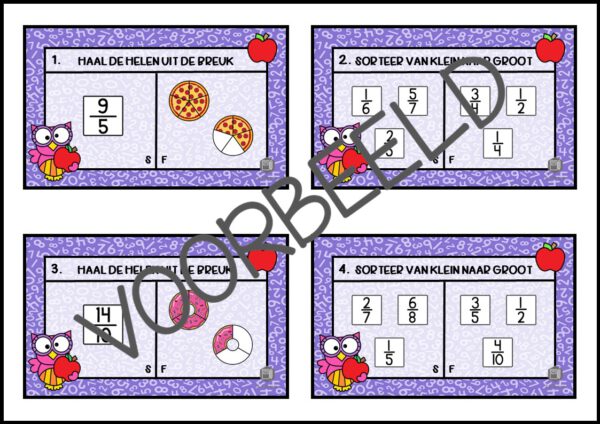 REKENEN IN DE RUIMTE WIG 5 GROEP 7 BLOK 2 HELEN UIT EEN BREUK HALEN VERGELIJKEN EN ORDENEN - Afbeelding 2