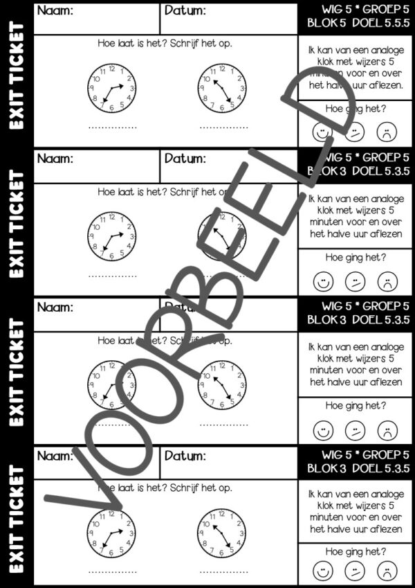 EXIT TICKETS WERELD IN GETALLEN 5 GROEP 5 BLOK 5 - Afbeelding 5