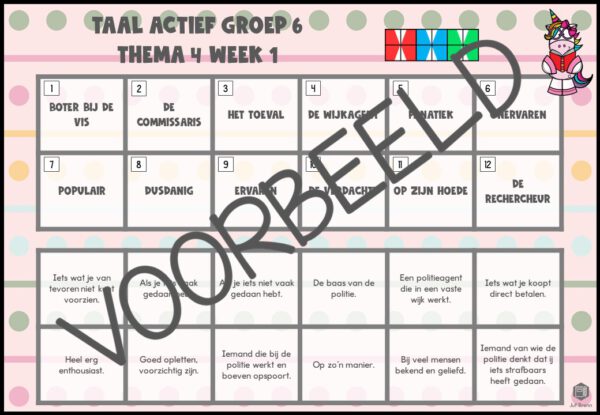 TAAL ACTIEF WOORDENSCHAT MINI LOCO GROEP 6 THEMA 4 - Afbeelding 2
