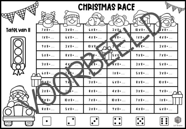 CHRISTMAS RACE TAFELS 11 T/M 20 - Afbeelding 2