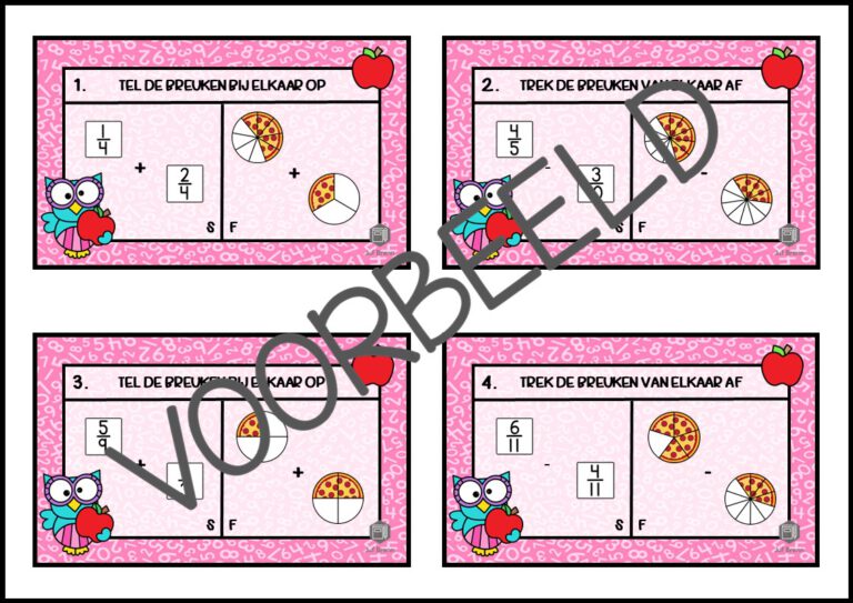 REKENEN IN DE RUIMTE WIG 5 GROEP 7 BLOK 4 BREUKEN OPTELLEN EN AFTREKKEN