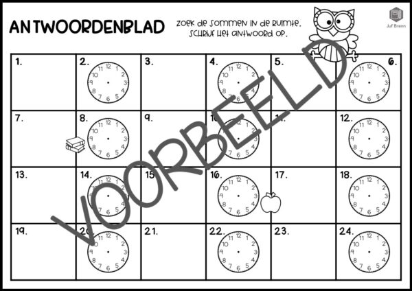 REKENEN IN DE RUIMTE WIG 5 GROEP 5 BLOK 4 KLOKKIJKEN 5 EN 10 VOOR EN OVER HET HELE UUR - Afbeelding 3