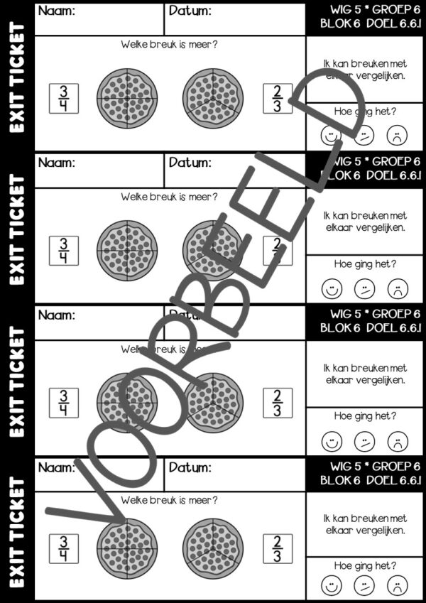 EXIT TICKETS WERELD IN GETALLEN 5 GROEP 6 BLOK 6 - Afbeelding 2