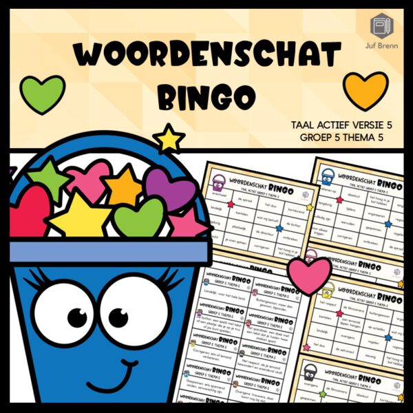 TAAL ACTIEF VERSIE 5 WOORDENSCHATBINGO GROEP 5 THEMA 5
