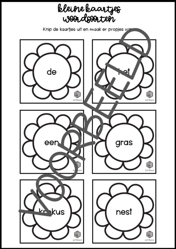 DE BLOEMENTUIN: WOORDSOORTEN - Afbeelding 7