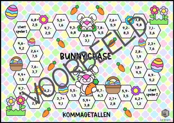 BUNNY CHASE: OPTELLEN & AFTREKKEN KOMMAGETALLEN 1 DECIMAAL - Afbeelding 2