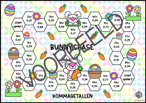 BUNNY CHASE KOMMAGETALLEN: VERMENIGVULDIGEN GETAL X KOMMAGETAL - Afbeelding 2