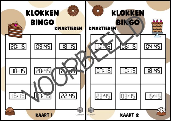 KLOKKENBINGO: KWARTIEREN DIGITAAL - Afbeelding 2