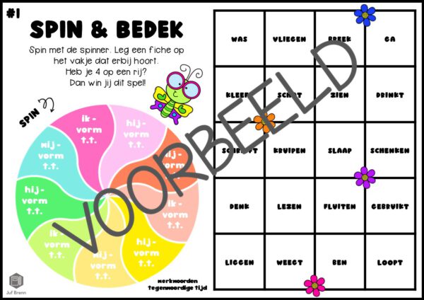 SPIN & BEDEK: WERKWOORDEN TEGENWOORDIGE TIJD - Afbeelding 2