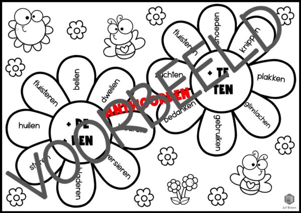 BLOEMENPRET: ZWAKKE WERKWOORDEN - Afbeelding 5