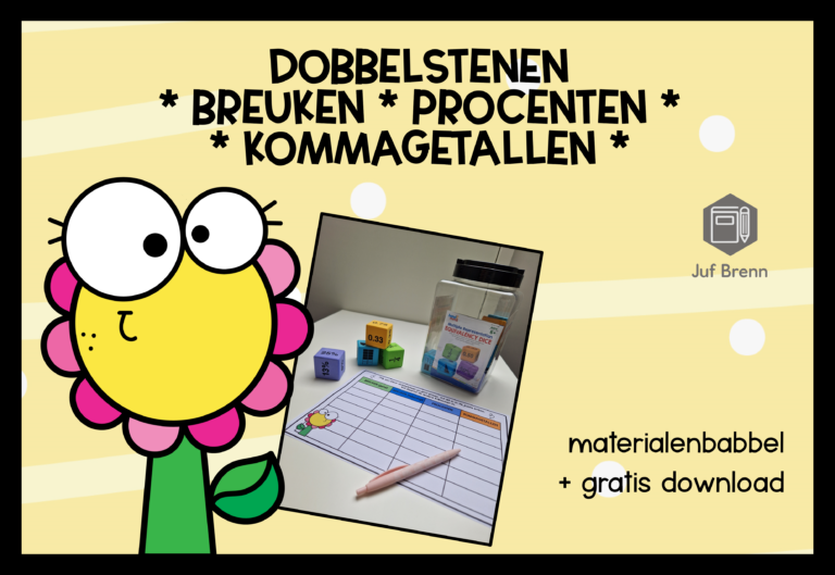 MATERIALENBABBEL: DOBBELSTENEN BREUKEN PROCENTEN & KOMMAGETALLEN