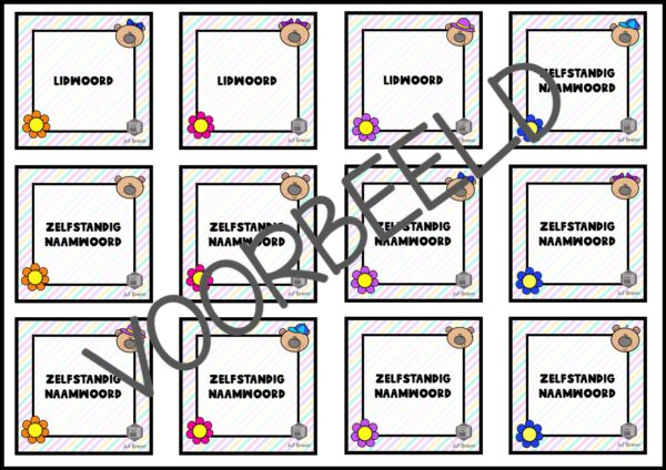WOORDSOORTEN BINGO - Afbeelding 3