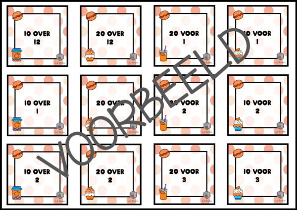KLOKKENBINGO: 10 MINUTEN DIGITAAL VLAAMSE VERSIE - Afbeelding 3