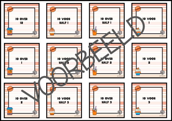 KLOKKENBINGO: 10 MINUTEN ANALOOG - Afbeelding 3
