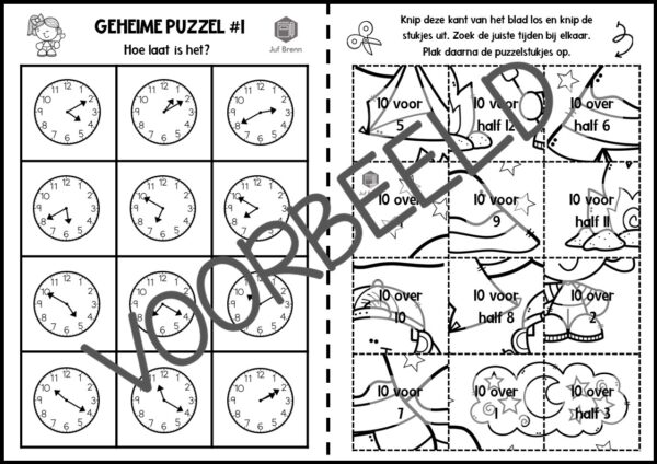 GEHEIME PUZZELS KLOKKIJKEN 10 MINUTEN - Afbeelding 2