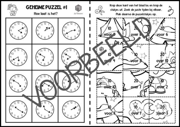 GEHEIME PUZZELS KLOKKIJKEN 10 MINUTEN VLAAMSE VERSIE - Afbeelding 2