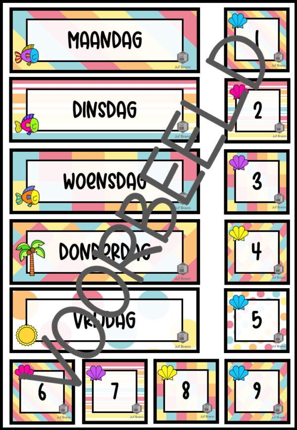 DAGRITMEKAARTEN THEMA ZOMER - Afbeelding 4
