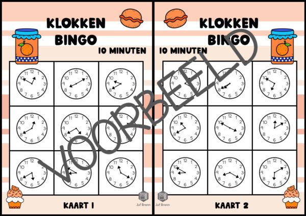 KLOKKENBINGO: 10 MINUTEN ANALOOG - Afbeelding 2