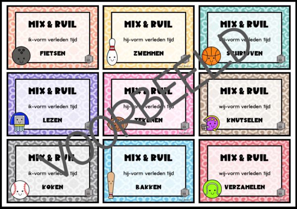 MIX & RUIL: WERKWOORDEN VERLEDEN TIJD - Afbeelding 2