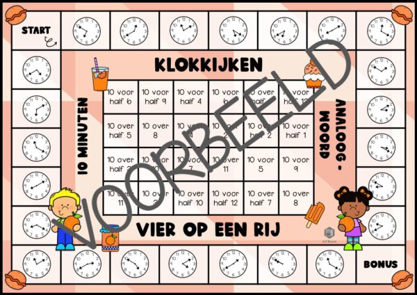 VIER OP EEN RIJ: KLOKKIJKEN 10 MINUTEN - Afbeelding 2