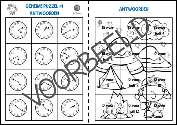 GEHEIME PUZZELS KLOKKIJKEN 10 MINUTEN - Afbeelding 3