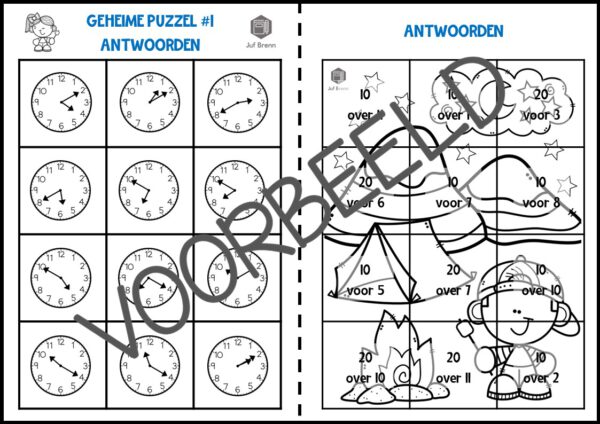 GEHEIME PUZZELS KLOKKIJKEN 10 MINUTEN VLAAMSE VERSIE - Afbeelding 3