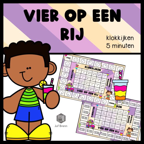 VIER OP EEN RIJ: KLOKKIJKEN 5 MINUTEN