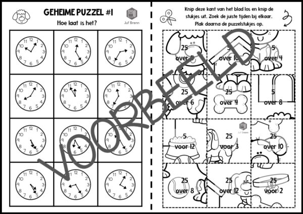 GEHEIME PUZZELS KLOKKIJKEN 5 MINUTEN VLAAMSE VERSIE - Afbeelding 2