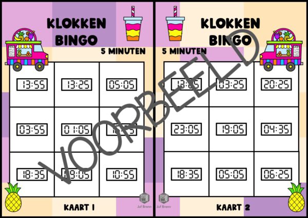 KLOKKENBINGO: 5 MINUTEN DIGITAAL - Afbeelding 2