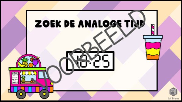 KLOKKENBINGO: 5 MINUTEN ANALOOG - DIGITAAL - Afbeelding 3