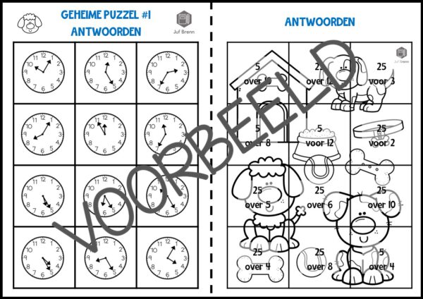 GEHEIME PUZZELS KLOKKIJKEN 5 MINUTEN VLAAMSE VERSIE - Afbeelding 3