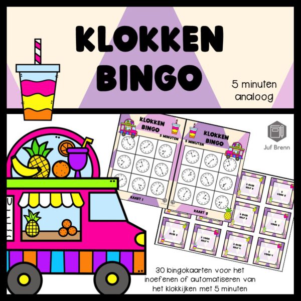 KLOKKENBINGO: 5 MINUTEN ANALOOG