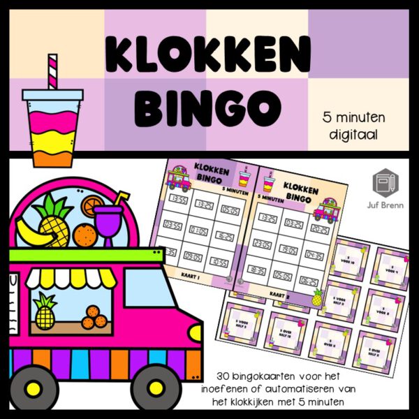 KLOKKENBINGO: 5 MINUTEN DIGITAAL