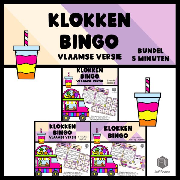 KLOKKENBINGO: BUNDEL 5 MINUTEN VLAAMSE VERSIE