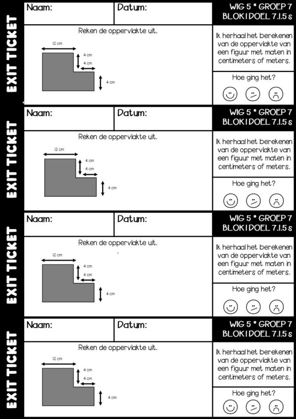 EXIT TICKETS WERELD IN GETALLEN 5 GROEP 7 BLOK 1 - Afbeelding 5