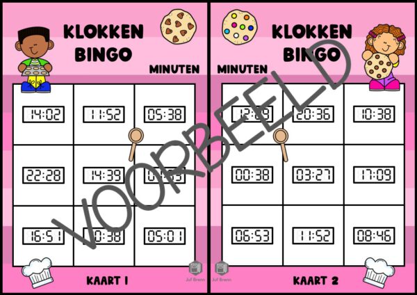 KLOKKENBINGO: MINUTEN DIGITAAL - Afbeelding 2