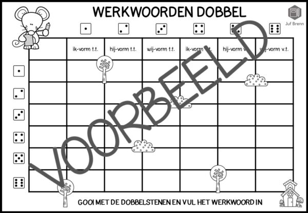 WERKWOORDEN DOBBEL BACK TO SCHOOL - Afbeelding 3