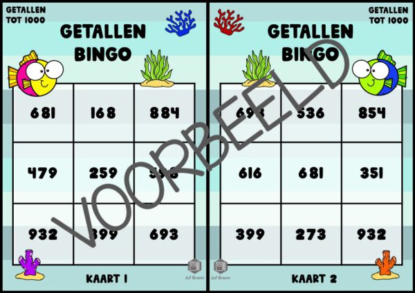 GETALLEN BINGO: GETALLEN TOT 1000 - Afbeelding 2