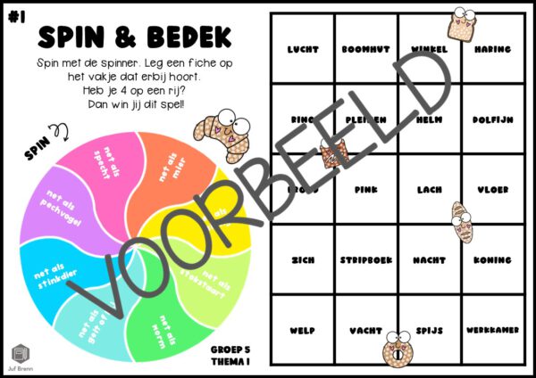 TAAL ACTIEF 5 SPELLING SPIN & BEDEK GROEP 5 THEMA 1 - Afbeelding 2