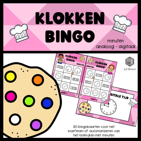 KLOKKENBINGO: MINUTEN ANALOOG - DIGITAAL
