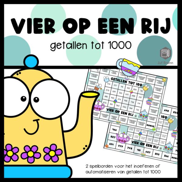 VIER OP EEN RIJ: GETALLEN TOT 1000