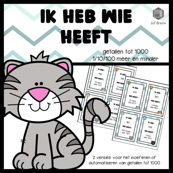 IK HEB WIE HEEFT... GETALLEN TOT 1000 MEER EN MINDER