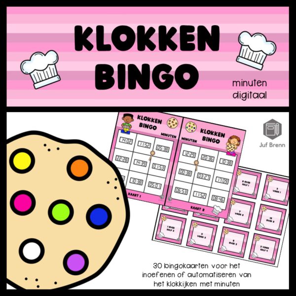 KLOKKENBINGO: MINUTEN DIGITAAL