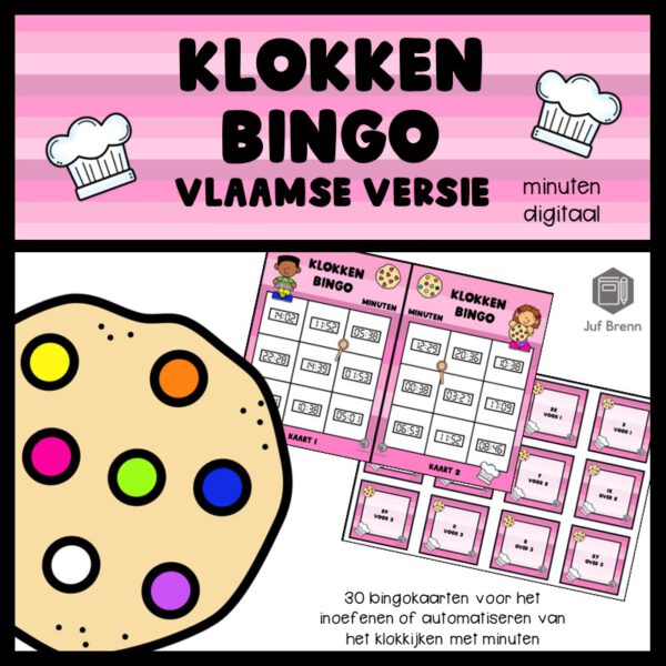 KLOKKENBINGO: MINUTEN DIGITAAL VLAAMSE VERSIE