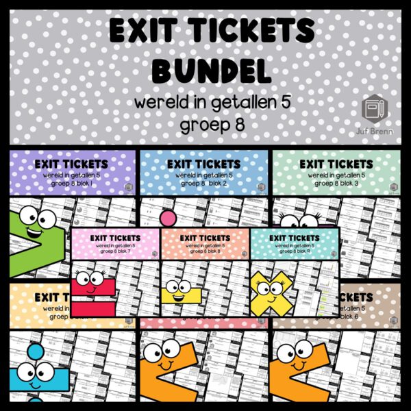 EXIT TICKETS WERELD IN GETALLEN 5 BUNDEL GROEP 8