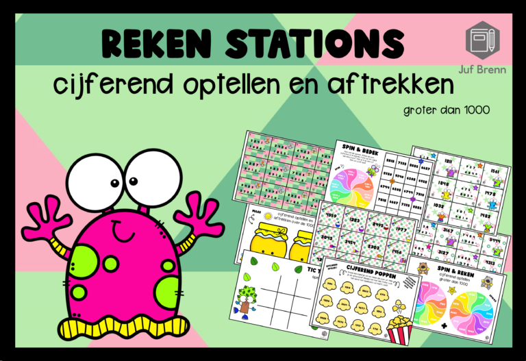 REKENSTATIONS: CIJFEREND OPTELLEN & AFTREKKEN GROTER DAN 1000