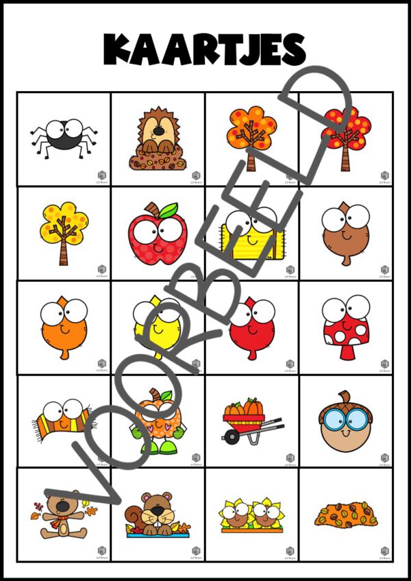 KLASSENBINGO HERFST - Afbeelding 3